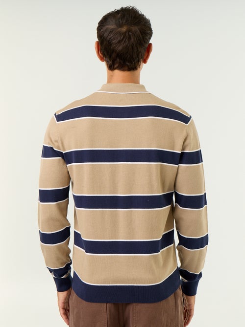 Polo estilo rugby de manga comprida - Kiabi
