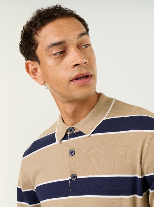 Polo estilo rugby de manga comprida - Kiabi