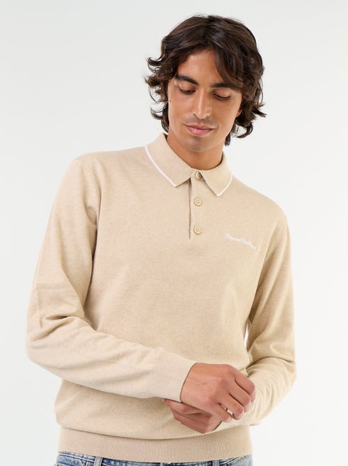 Polo estilo rugby de manga comprida - Kiabi