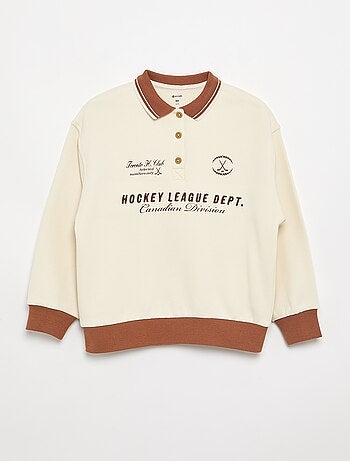 Polo estilo rugby de manga comprida