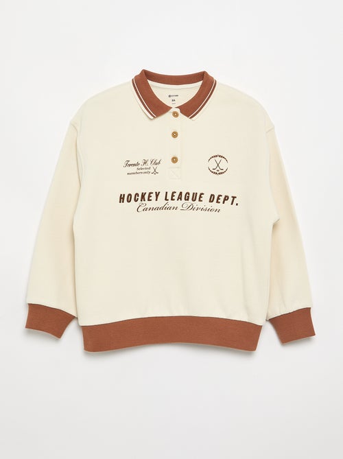 Polo estilo rugby de manga comprida - Kiabi