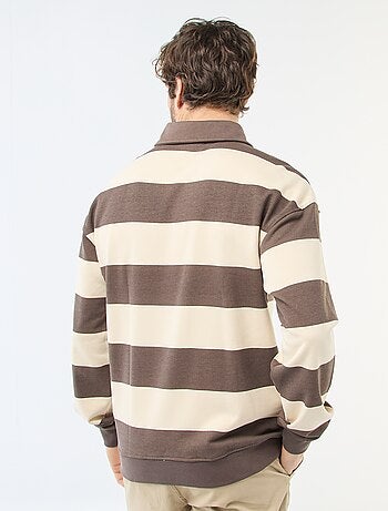 Polo estilo rugby de manga comprida