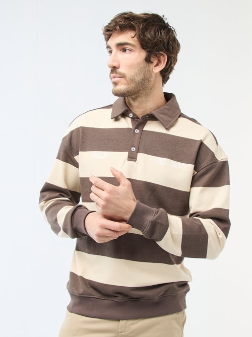 Polo estilo rugby de manga comprida - Kiabi