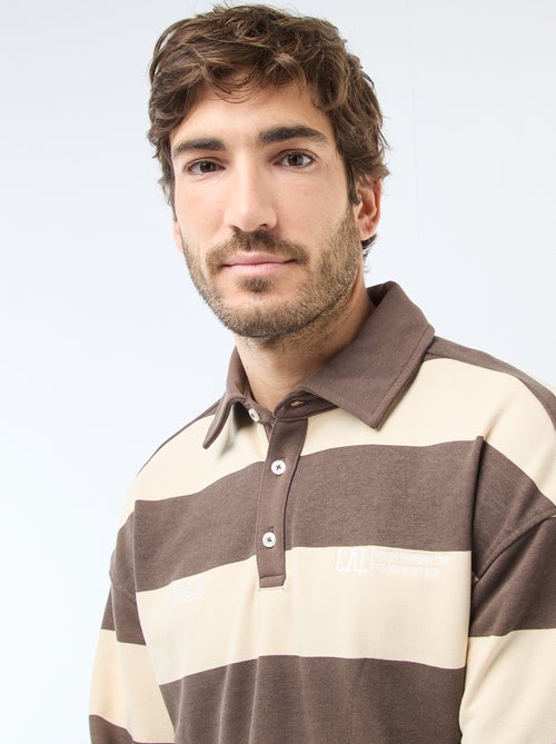 Polo estilo rugby de manga comprida - Kiabi