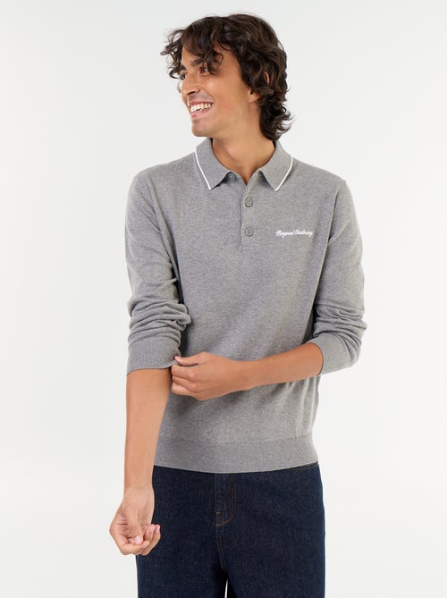 Polo estilo rugby de manga comprida - Kiabi