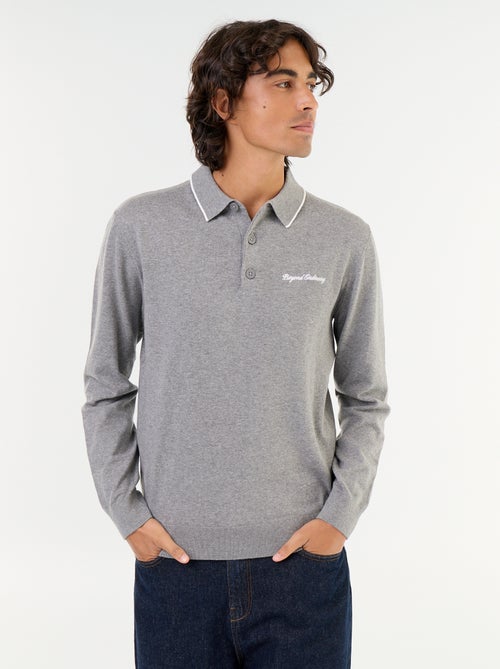 Polo estilo rugby de manga comprida - Kiabi