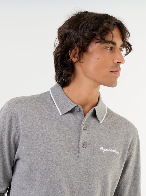 Polo estilo rugby de manga comprida - Kiabi
