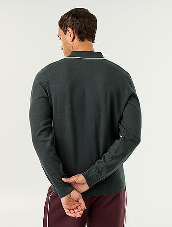 Polo estilo rugby de manga comprida