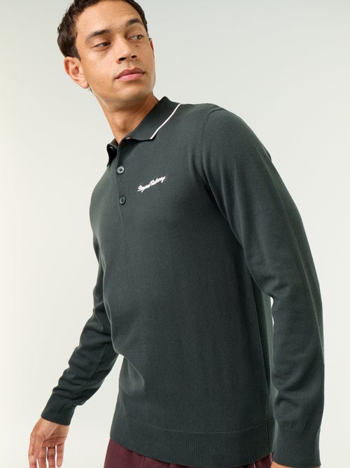 Polo estilo rugby de manga comprida - Kiabi