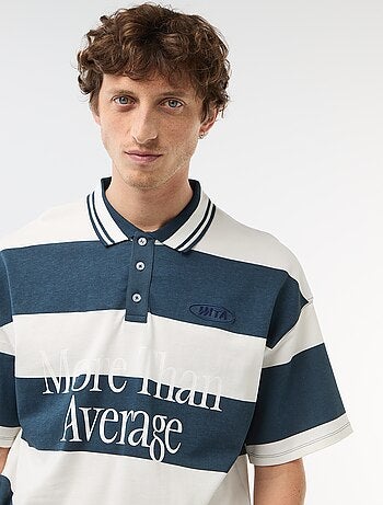 Polo estilo rugby de manga curta