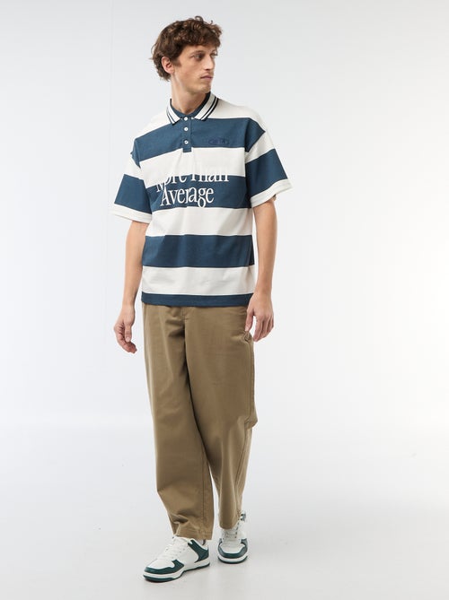 Polo estilo rugby de manga curta - Kiabi