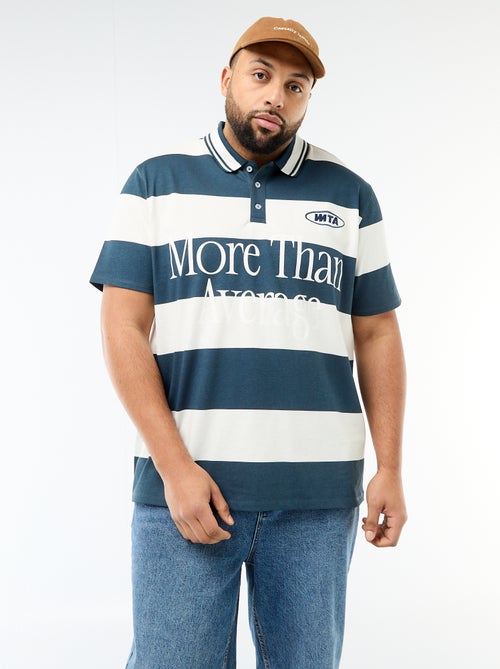 Polo estilo rugby de manga curta - Kiabi