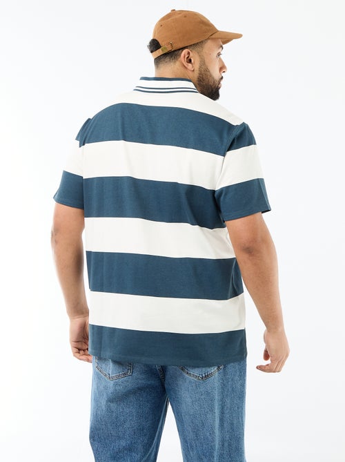 Polo estilo rugby de manga curta - Kiabi