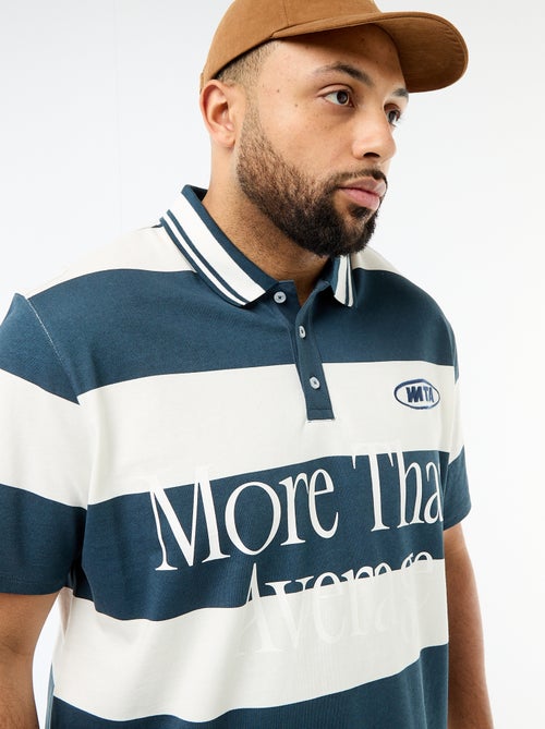 Polo estilo rugby de manga curta - Kiabi