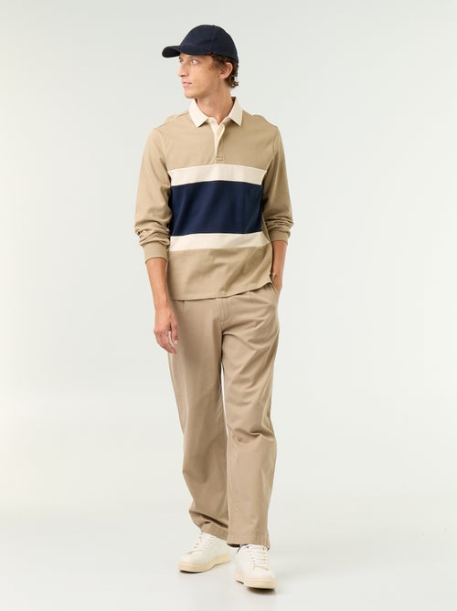 Polo estilo rugby mangas compridas - Kiabi