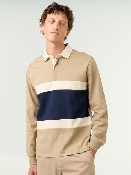 Polo estilo rugby mangas compridas - Kiabi