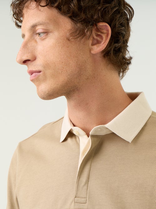 Polo estilo rugby mangas compridas - Kiabi