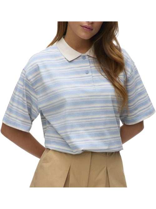 Polo feminino vero moda awmaren 2/4 azul/branco - Kiabi Polo feminino vero moda awmaren 2/4 azul/branco - Kiabi