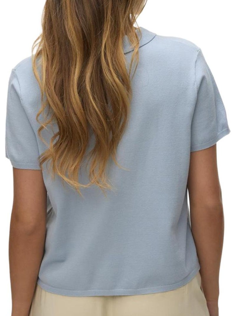 Polo feminino vero moda lenny azul Azul - Kiabi