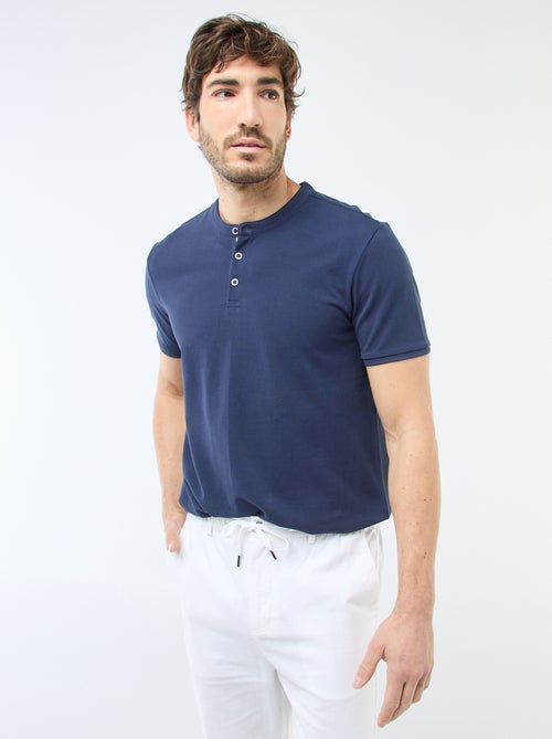 Polo gola mandarim - Kiabi
