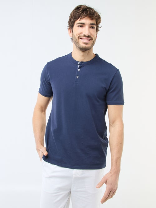 Polo gola mandarim - Kiabi