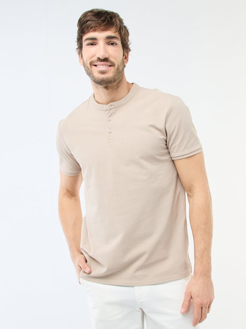 Polo gola mandarim - Kiabi