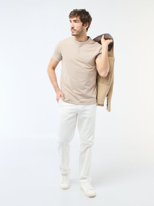 Polo gola mandarim - Kiabi