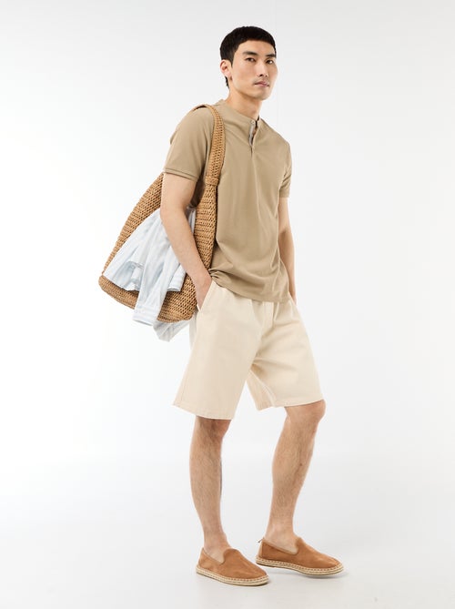 Polo gola mandarim - Kiabi