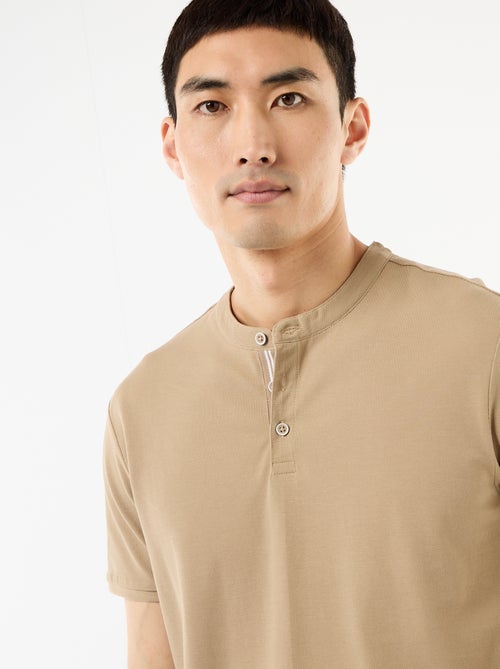 Polo gola mandarim - Kiabi