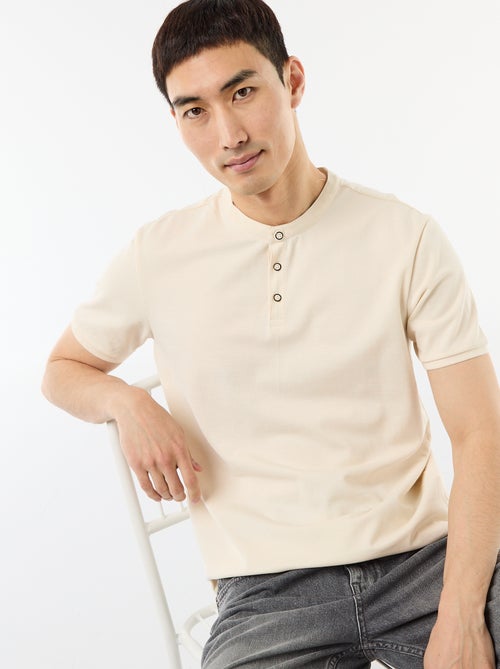 Polo gola mandarim - Kiabi