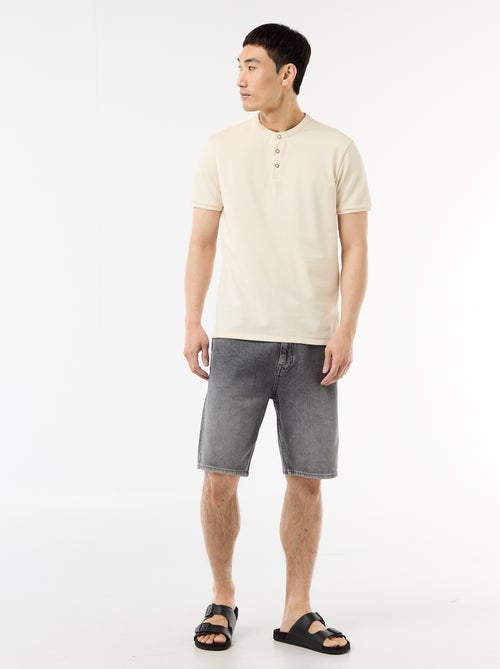 Polo gola mandarim - Kiabi