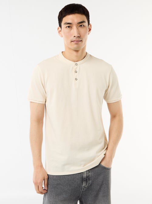 Polo gola mandarim - Kiabi