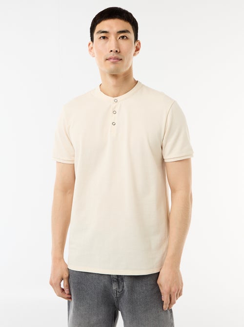 Polo gola mandarim - Kiabi