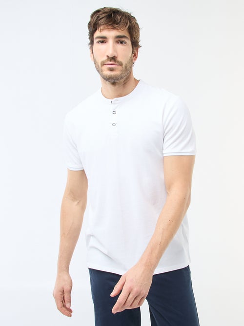 Polo gola mandarim - Kiabi