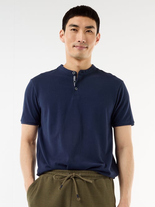 Polo gola mandarim - Kiabi