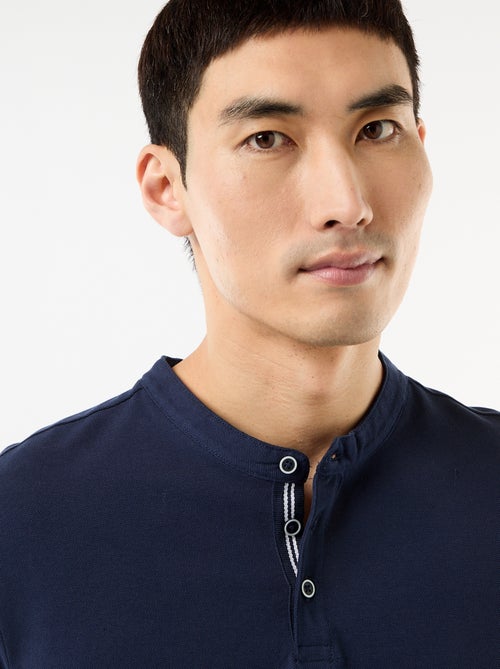 Polo gola mandarim - Kiabi