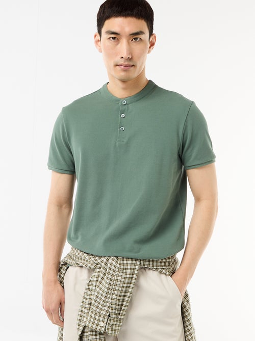 Polo gola mandarim - Kiabi