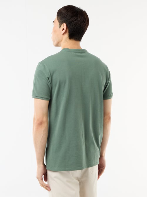 Polo gola mandarim - Kiabi