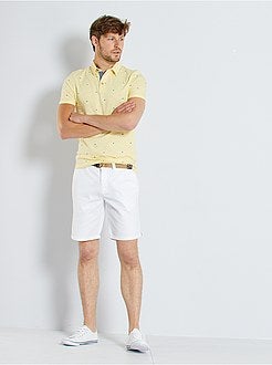 Polo justo com micro motivo - Kiabi