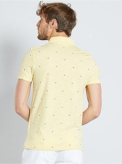 Polo justo com micro motivo - Kiabi