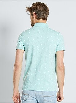 Polo justo com micro motivo - Kiabi