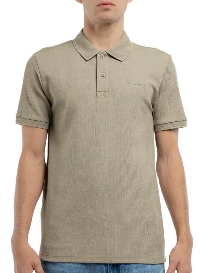 Polo kaki para homem teddy smith joel Verde cáqui claro - Kiabi