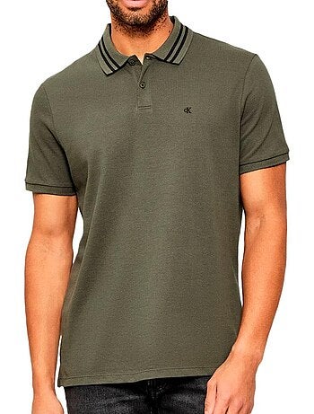 Polo Kaki Piqué Calvin Klein Jeans para Homem