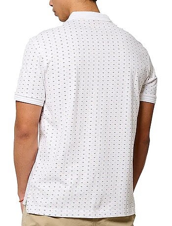 Polo kaporal boscie para homem branco/laranja