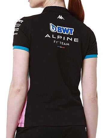 Polo Kappa Adrew para Mulher Branco/Turquesa