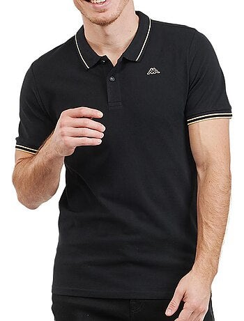 Polo kappa ezio para homem preto