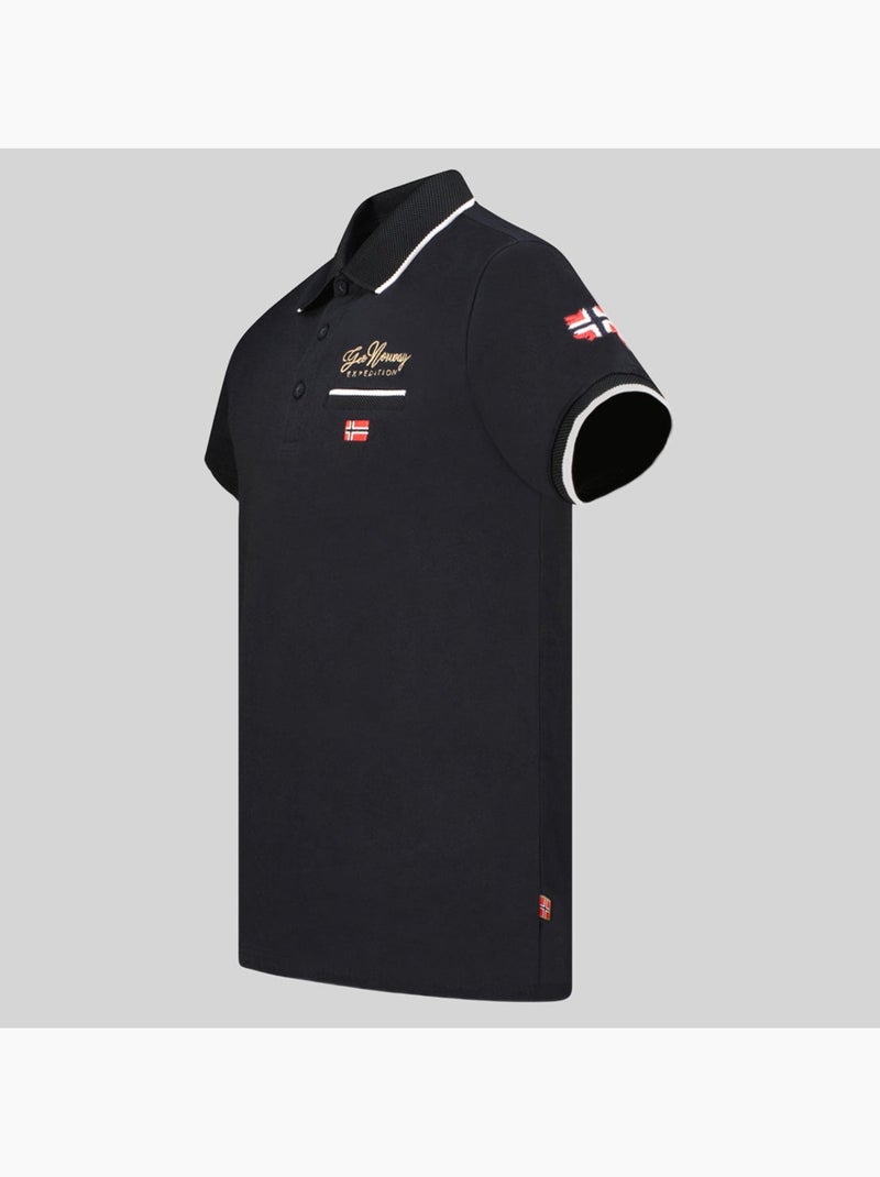 Polo kara – geographical norway Preto - Kiabi