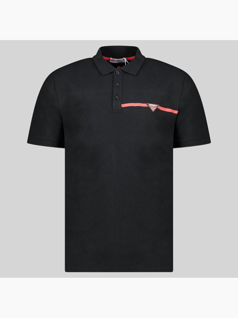 Polo kelif – geographical norway Preto - Kiabi