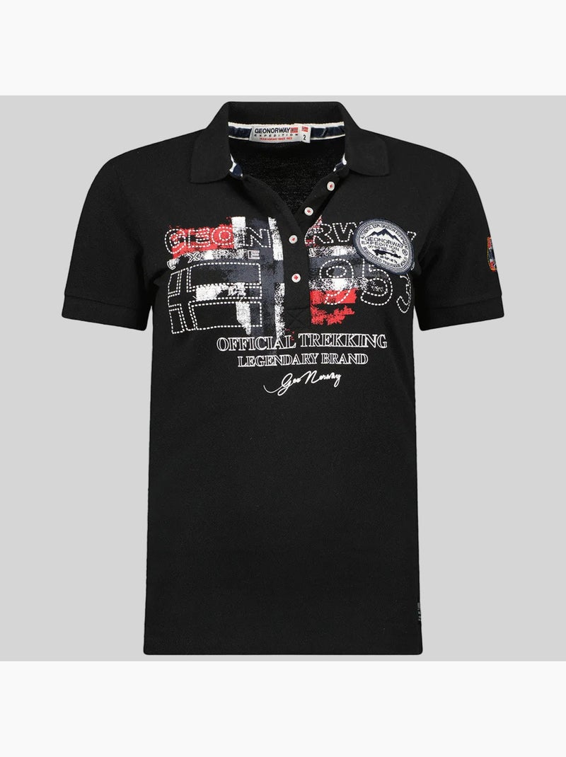 Polo kerry – geographical norway Preto - Kiabi