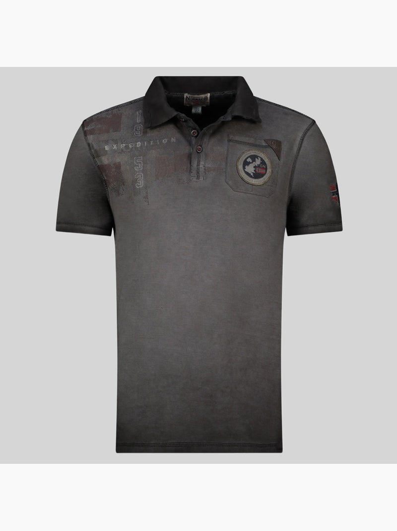 Polo kimac – geographical norway Preto - Kiabi